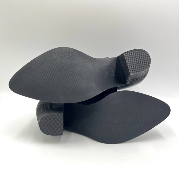 Very Volatile Womens‎ Size 6.5 Black Faux Vegan Leather Western Ankle Boots NEW - Picture 9 of 14